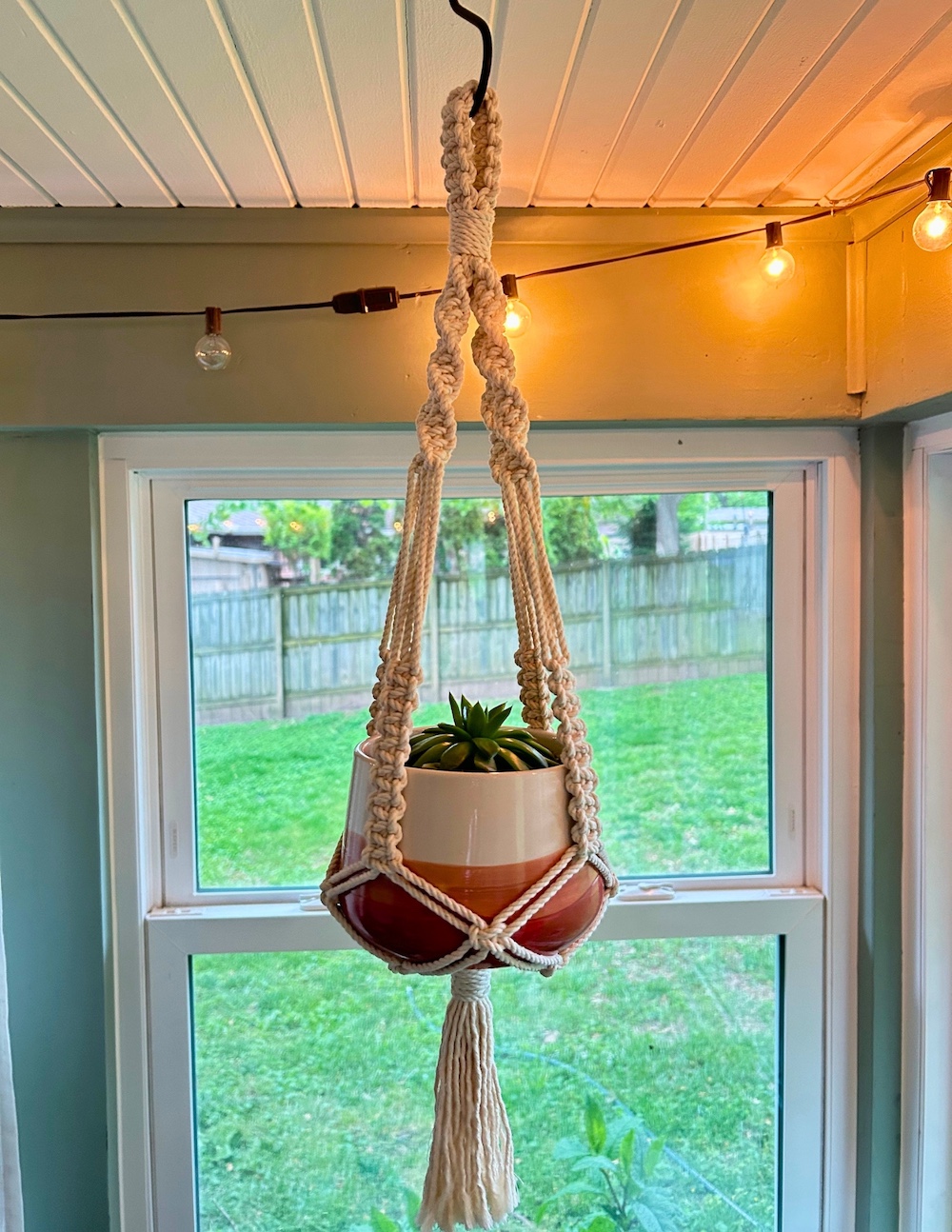 Finished Totally Twisted Plant Hanger project